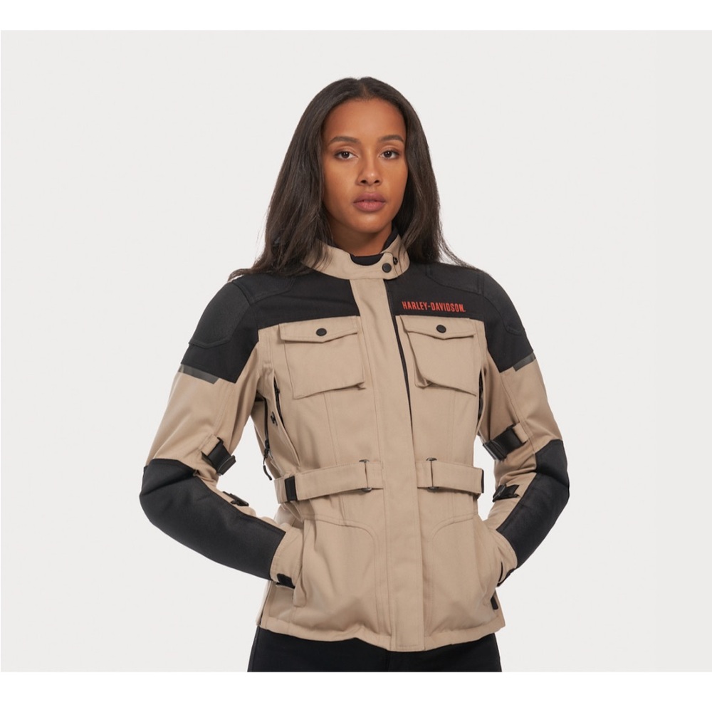 Harley-Davidson Women's Utility Jacket in Tan and Black